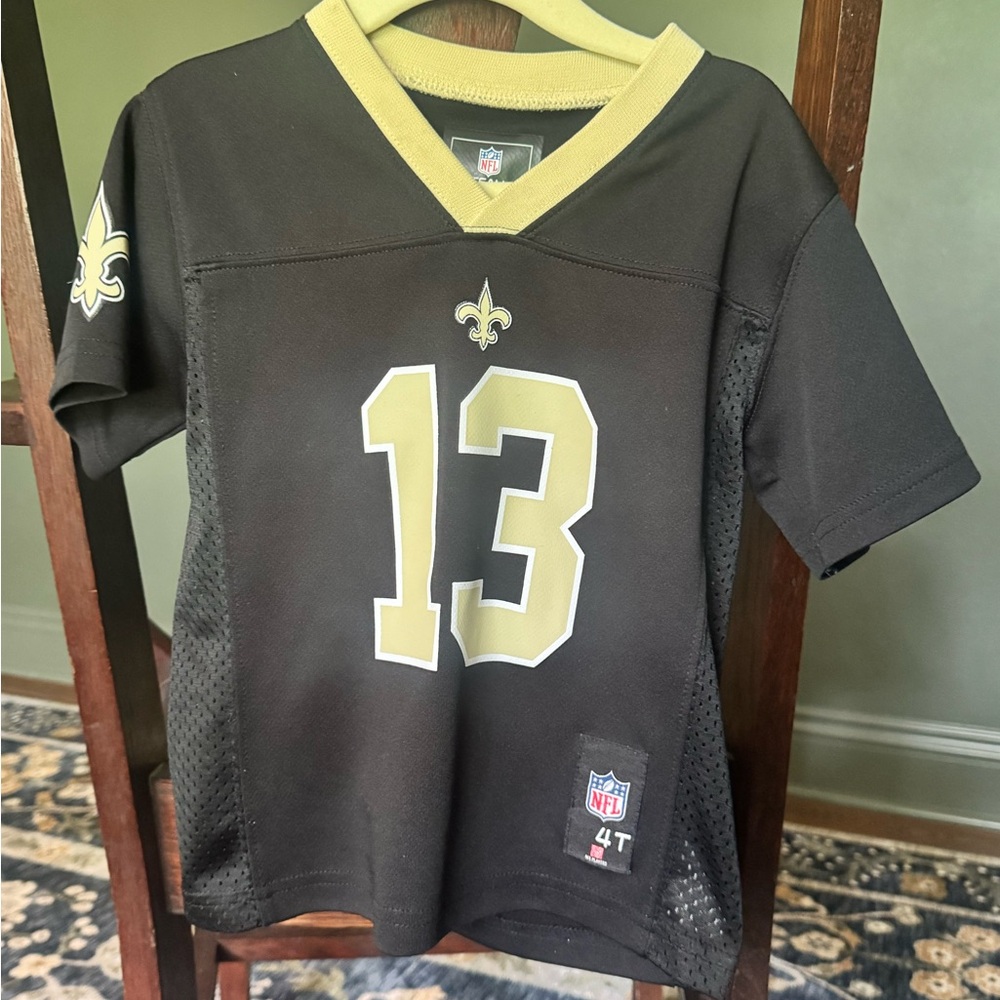 Kids Black and Gold NFL saints Jersey